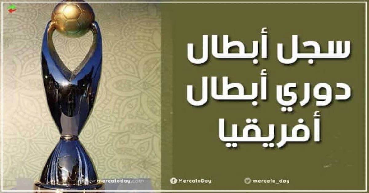 سجل أبطال دوري أبطال إفريقيا للأندية لكرة القدم