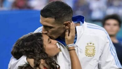 أنخل دي ماريا وابنته ميا