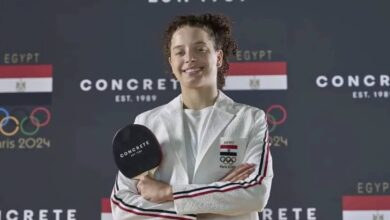 هنا جودة نجمة مصر في لعبة تنس الطاولة