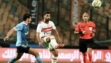 لاعب الزمالك عبد الله السعيد أمام بيراميدز 26-7-2024