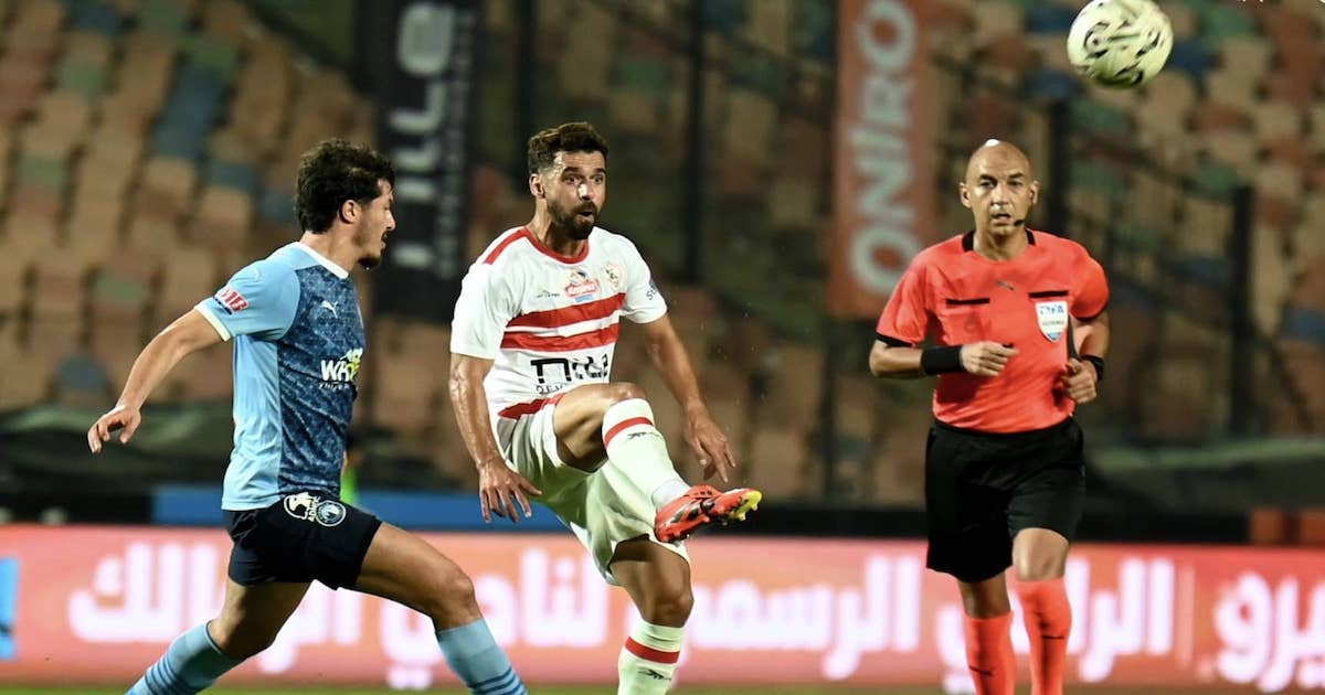 لاعب الزمالك عبد الله السعيد أمام بيراميدز 26-7-2024