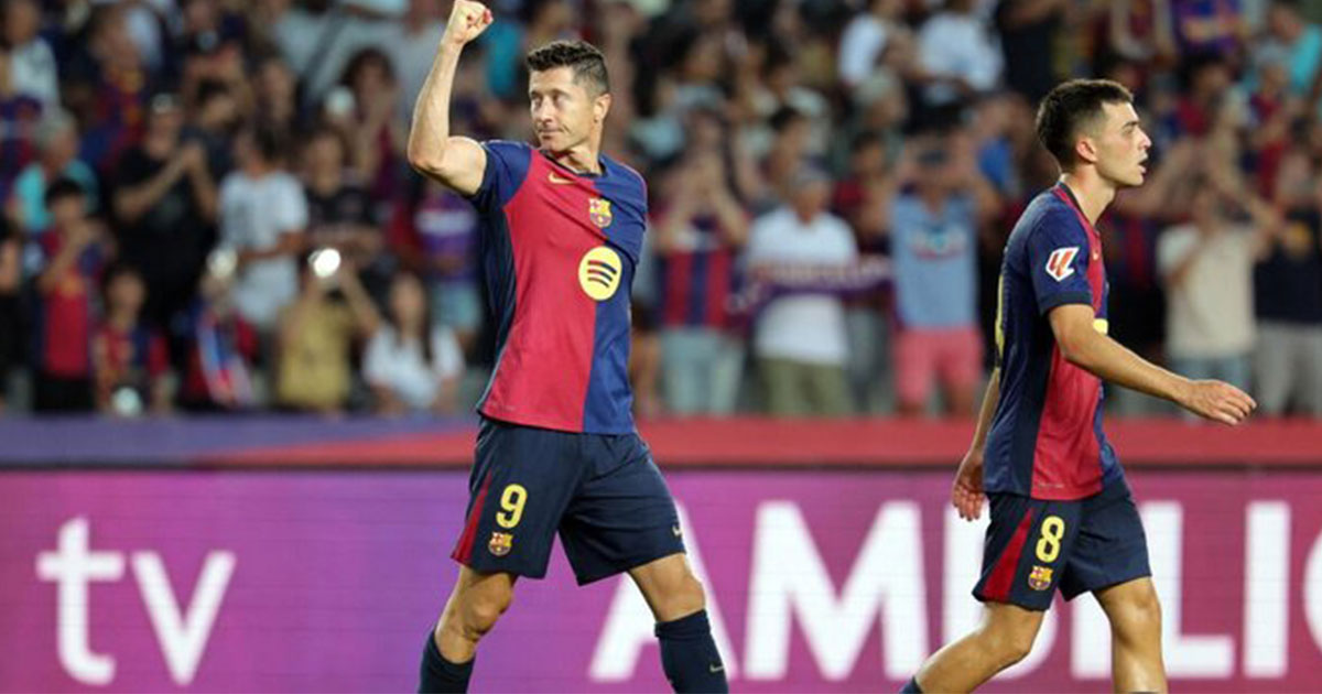 ليفاندوفسكي يواصل تألقه ويضمن لبرشلونة ثلاث نقاط جديدة