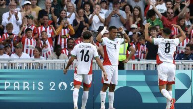 المغربي سفيان رحيمي بعد هدفه الثاني في شباك مصر