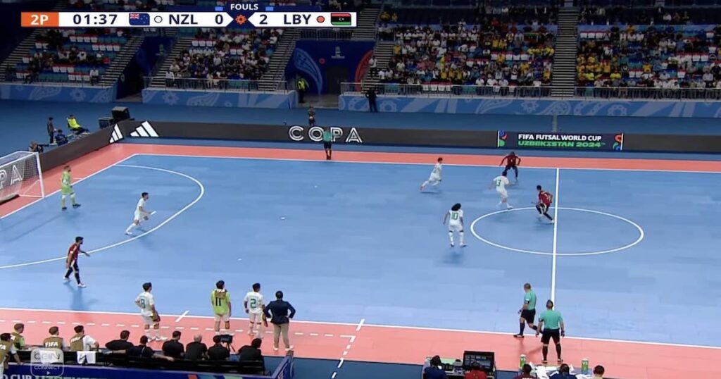 مباراة ليبيا ونيوزيلند في كأس العالم داخل الصالات 2024