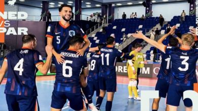 فرحة منتخب هولندا للفوتسال بالتأهل لثمن نهائي مونديال 2024