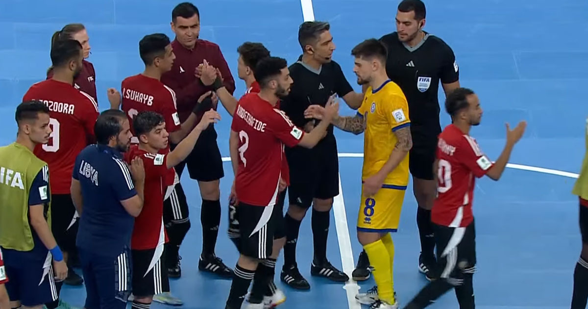 ليبيا تتجرع هزيمة مريرة على يد كازاخستان في كأس العالم للفوتسال