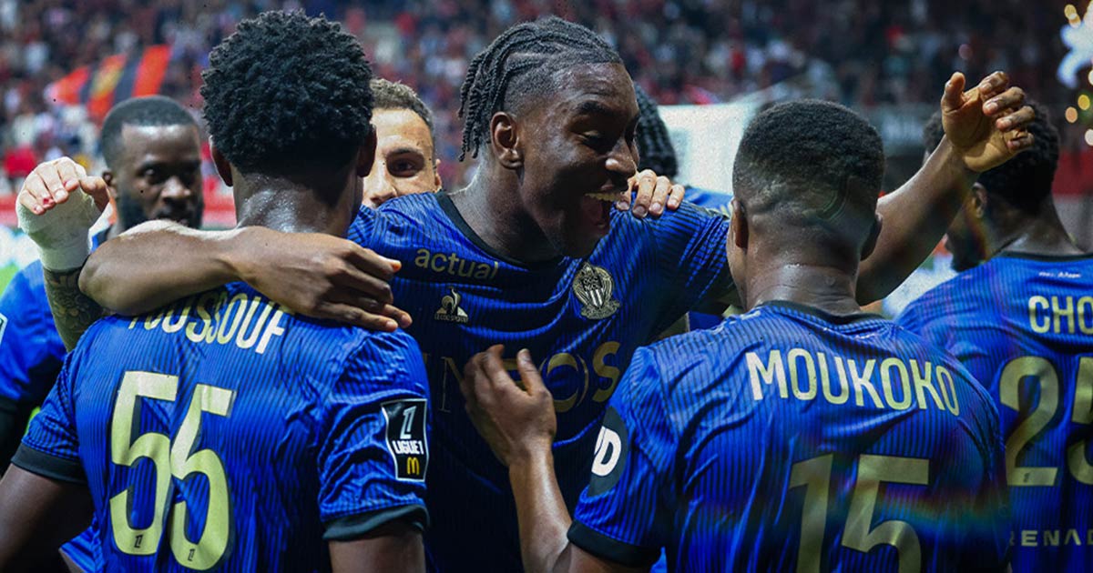 نيس يلتهم سانت اتيان بثمانية أهداف ويحقق أول "كلين شيت" بدون عبدالمنعم