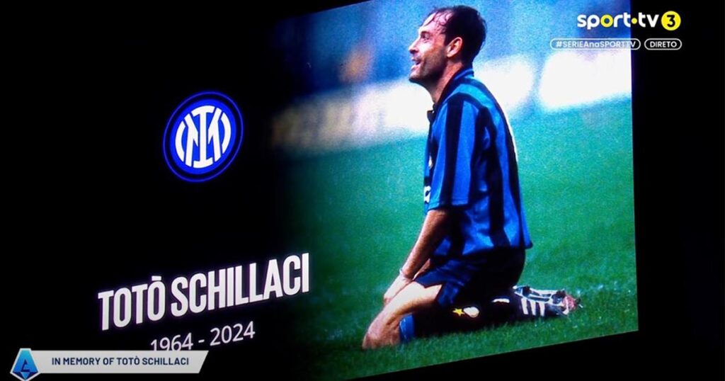 تكريم سكيلاتشي قبل بداية مباراة ديربي الغضب بين ميلان والإنتر في الدوري الإيطالي 2025-24