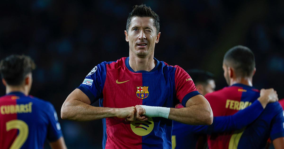 برشلونة يجتاز يونج بويز دون معاناة وليفاندوفسكي يتساوى مع ميسي