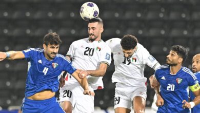 قنبر يحبط الكويت ويمنح فلسطين تعادلاً قاتلاً