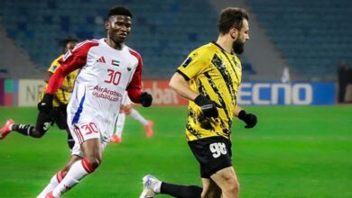 الشارقة يضع قدماً في ربع نهائي دوري أبطال آسيا الثاني بإسقاط الحسين إربد في عمّان