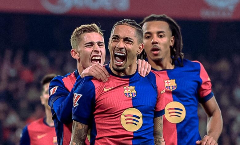 برشلونة يشعل الصراع مع قطبي مدريد بانتصار كاسح على إشبيلية