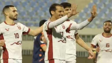 سلمان بورمية يسجل هدف في مباراة النصر واليرموك 13-2-2025