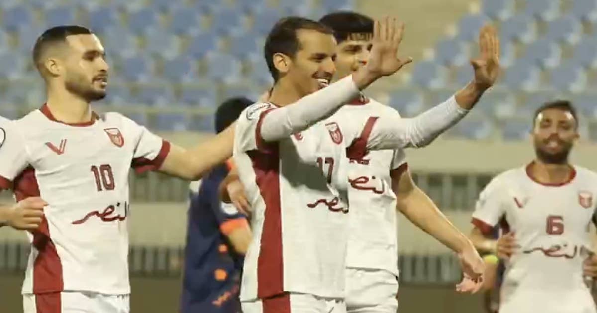 سلمان بورمية يسجل هدف في مباراة النصر واليرموك 13-2-2025