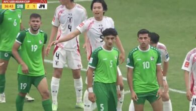 نتيجة مباراة سوريا ضد اليابان في كأس آسيا للشباب تحت 20 عاماً