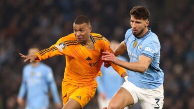 موعد مباراة ريال مدريد الإسباني ومانشستر سيتي الإنجليزي والقنوات الناقلة