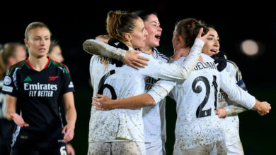 سيدات ريال مدريد يُعقدن مهمة آرسنال بثنائية في ذهاب ربع نهائي دوري الأبطال