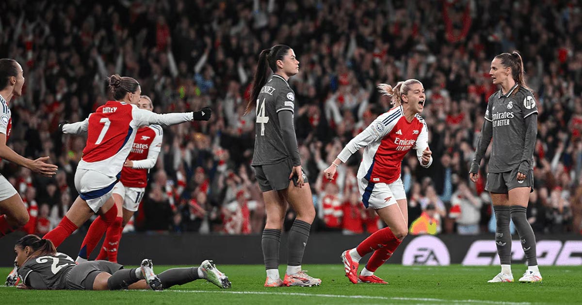 سيدات آرسنال يقلبن الطاولة على ريال مدريد ويبلغن نصف نهائي دوري الأبطال