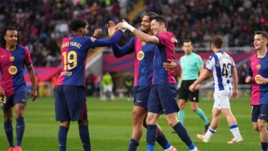 برشلونة يستغل النقص العددي لريال سوسيداد ويكتسحه برباعية