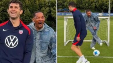 ويل سميث يفاجئ بوليسيتش نجم ميلان في تدريبات المنتخب الأمريكي