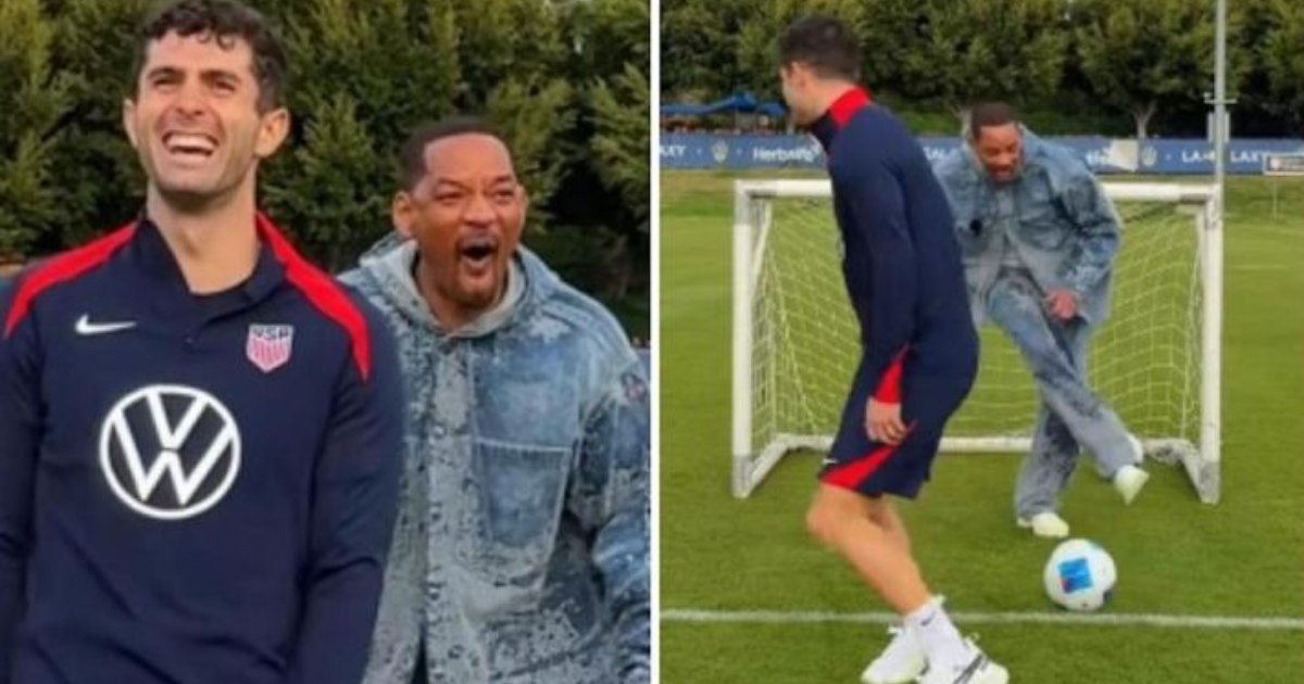 ويل سميث يفاجئ بوليسيتش نجم ميلان في تدريبات المنتخب الأمريكي