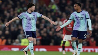 ديكلان رايس يخطف نقطة ثمينة لأرسنال من معقل مانشستر يونايتد