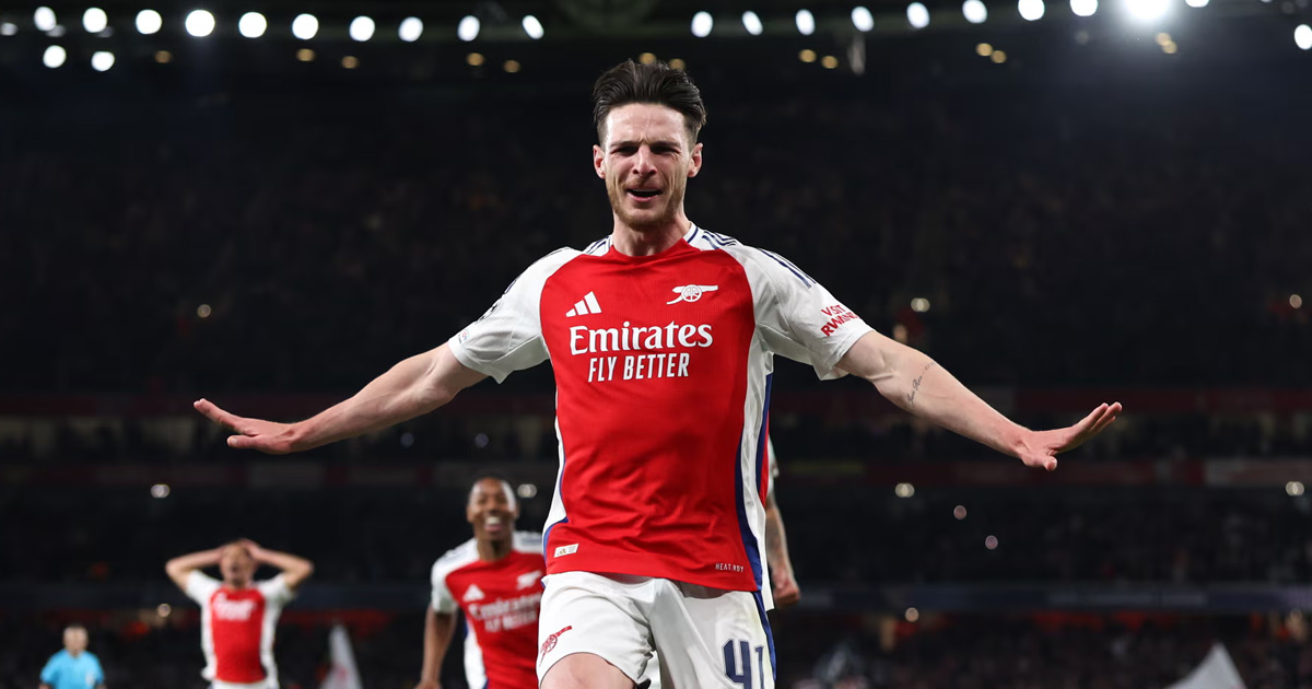 آرسنال يدمر ريال مدريد بصواريخ رايس ويضع قدمًا في نصف نهائي دوري الأبطال