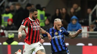 موعد مباراة ديربي ميلان بين آي سي ميلان وإنتر في نصف نهائي كأس إيطاليا والقنوات الناقلة