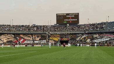 جمهور الزمالك في ستاد القاهرة خلال مباراة ستلينبوش