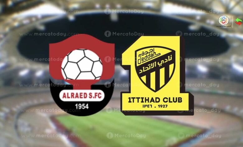 الرائد ضد الاتحاد في الدوري السعودي