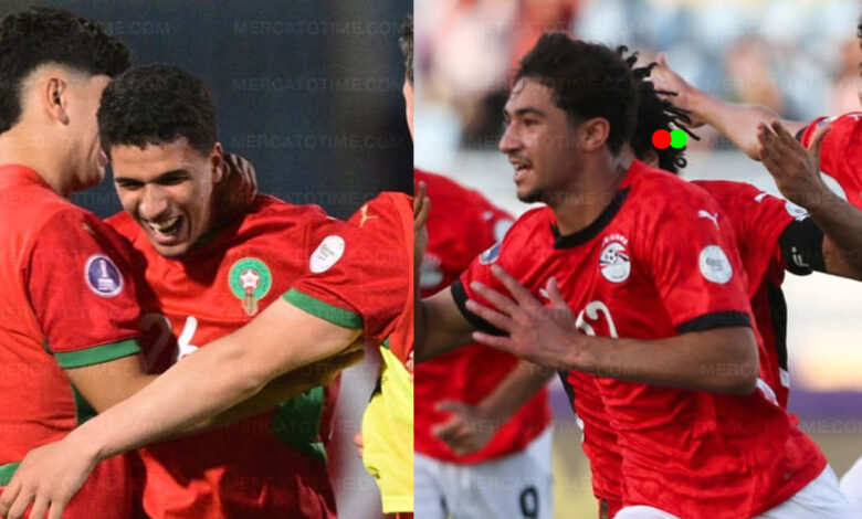 موعد مباراة مصر والمغرب في كأس إمم إفريقيا للشباب والقنوات الناقلة