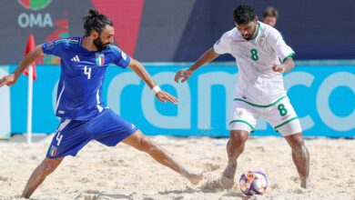 كرة شاطئية.. نتيجة مباراة عمان وايطاليا في كأس العالم 2025