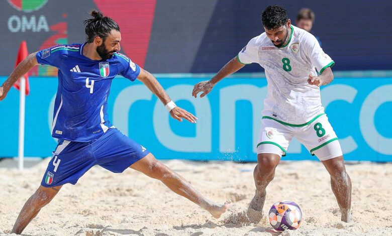 كرة شاطئية.. نتيجة مباراة عمان وايطاليا في كأس العالم 2025