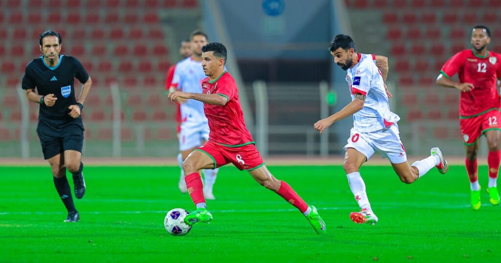 صورة من مباراة عمان ولبنان اليوم 28 مايو 2025