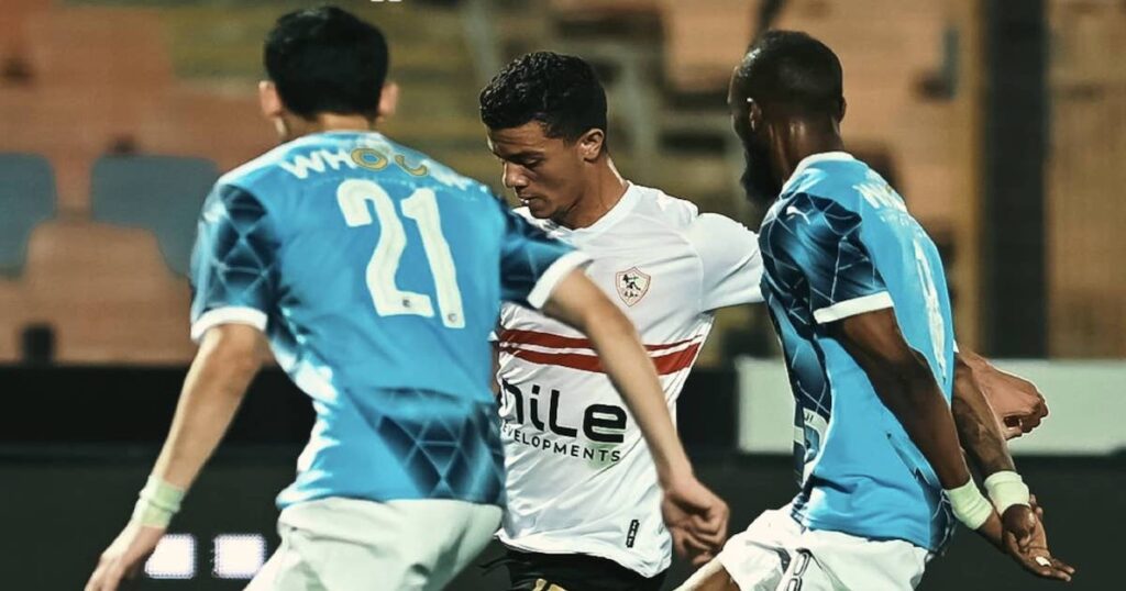 محمد شحاتة نحم نادي الزمالك في مباراة نهائي كأس مصر أمام بيراميدز 2025