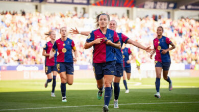 بينيا تتألق بثنائية وتقود سيدات برشلونة للتتويج بكأس الملكة على حساب أتلتيكو مدريد