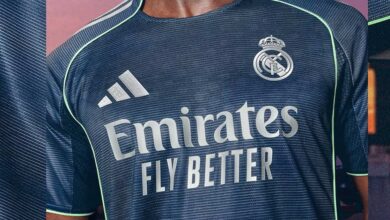 بواجهة البرنابيو ليلاً.. أديداس تكشف قميص ريال مدريد الاحتياطي لموسم 2026-25