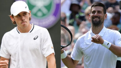 تنس.. دجوكوفيتش يتجاوز دي مينور بصعوبة ويبلغ ربع نهائي ويمبلدون للمرة الـ16