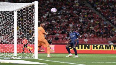 أرسنال ينتصر على ميلان بهدف يتيم في سنغافورة