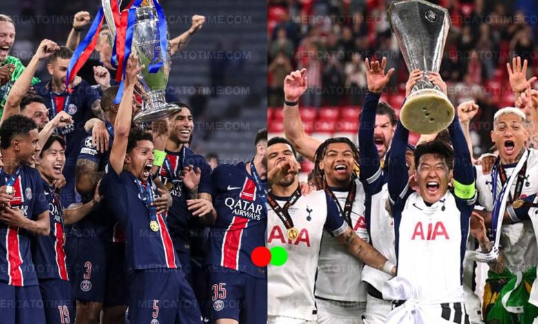 موعد مباراة باريس سان جيرمان وتوتنهام في كأس السوبر الأوروبي والقنوات الناقلة