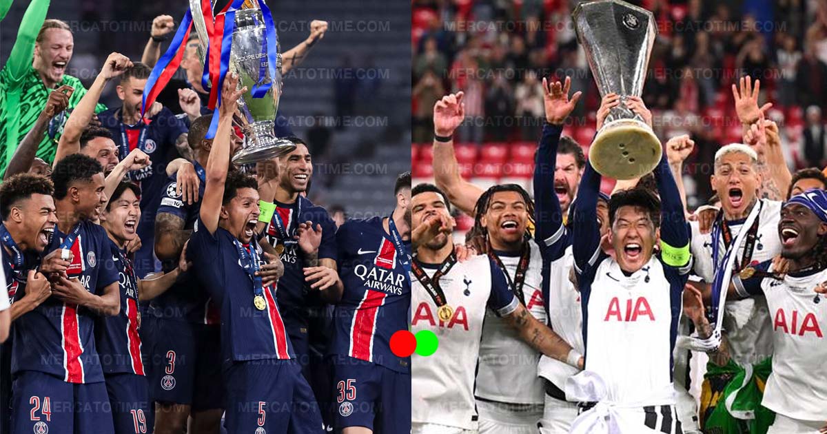 موعد مباراة باريس سان جيرمان وتوتنهام في كأس السوبر الأوروبي والقنوات الناقلة