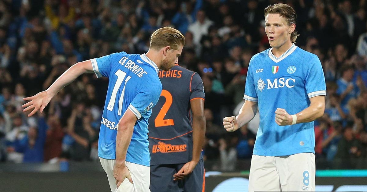 نابولي يُبدد أحزان آيندهوفن ويعود لصدارة الكالتشيو بثلاثية نارية في الإنتر