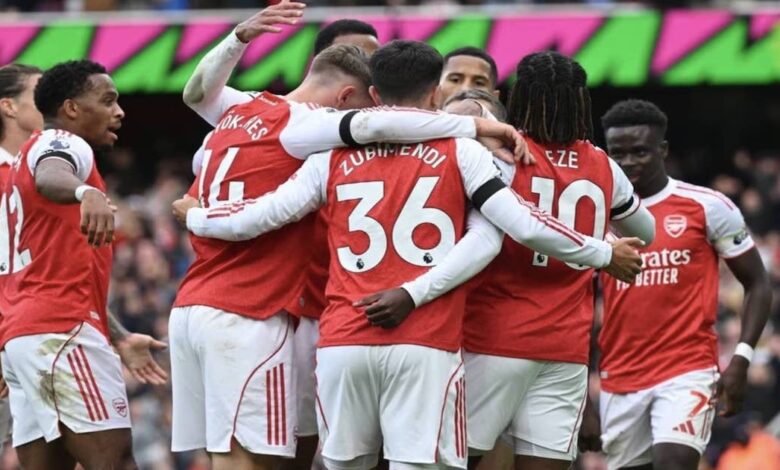 أرسنال يرد اعتباره من وست هام بثنائية رايس وساكا ويتصدر البريمييرليغ