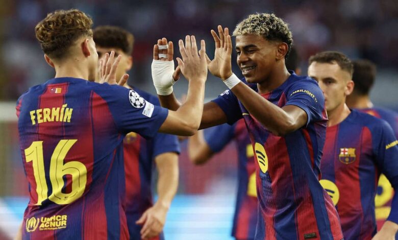 برشلونة يتعافى من صدمة سان جيرمان بسحق أولمبياكوس بستة أهداف