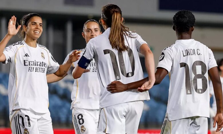 سيدات ريال مدريد يُمزقن شباك روما بسداسية في افتتاح مشوار دوري الأبطال