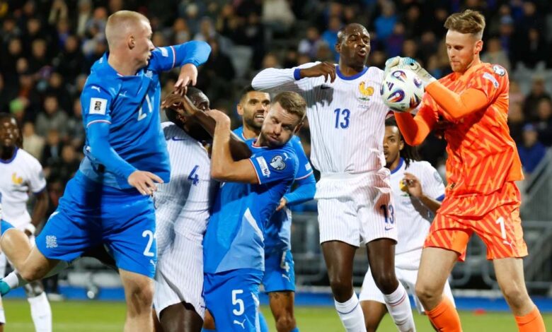 آيسلندا تُفاجئ فرنسا وتفرض عليها التعادل بعد سبع دقائق مجنونة