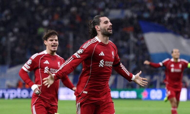 ليفربول يواصل نتائجه القوية أوروبيًا بالتفوق على مارسيليا بثلاثية