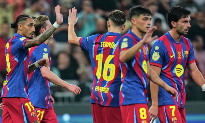 رباعية في 16 دقيقة.. برشلونة يسحق بلباو ويبلغ نهائي كأس السوبر الإسباني