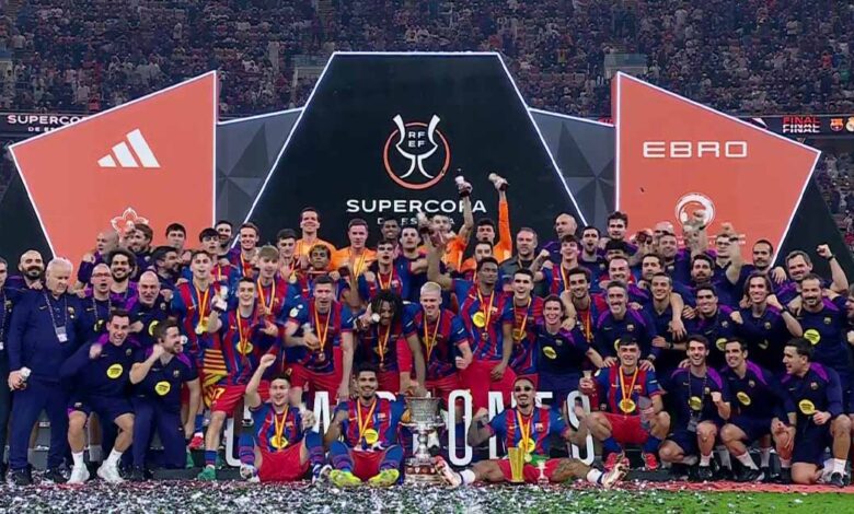 رافينيا يحسمها في الشوط الثاني.. برشلونة يصعق ريال مدريد ويتوج بالسوبر الإسباني