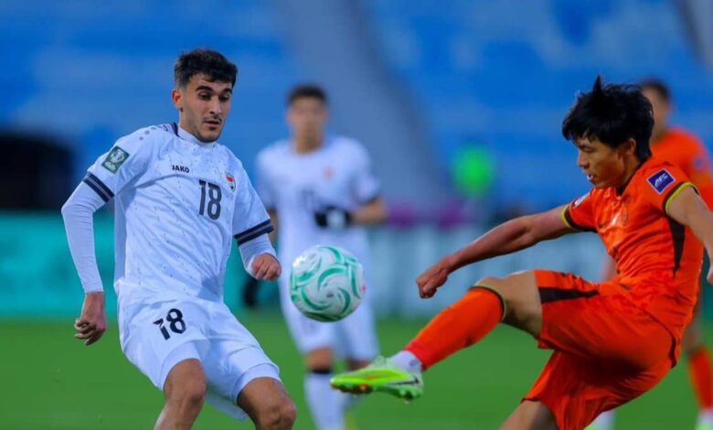 تعادل سلبي يحسم مواجهة العراق والصين في كأس آسيا تحت 23 عامًا